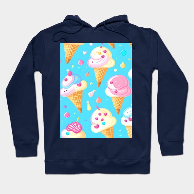 Delicious Creamy Ice Cream Cone Hoodie by Artilize